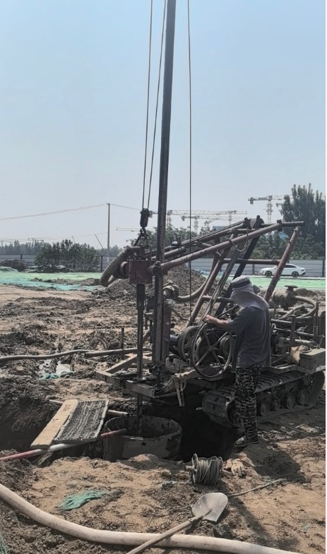 石家庄正定县工地打井